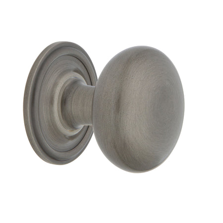 Nostalgic Warehouse 769552: 1-3/8" New York Cabinet Knob w/Classic Rose - Antique Pewter