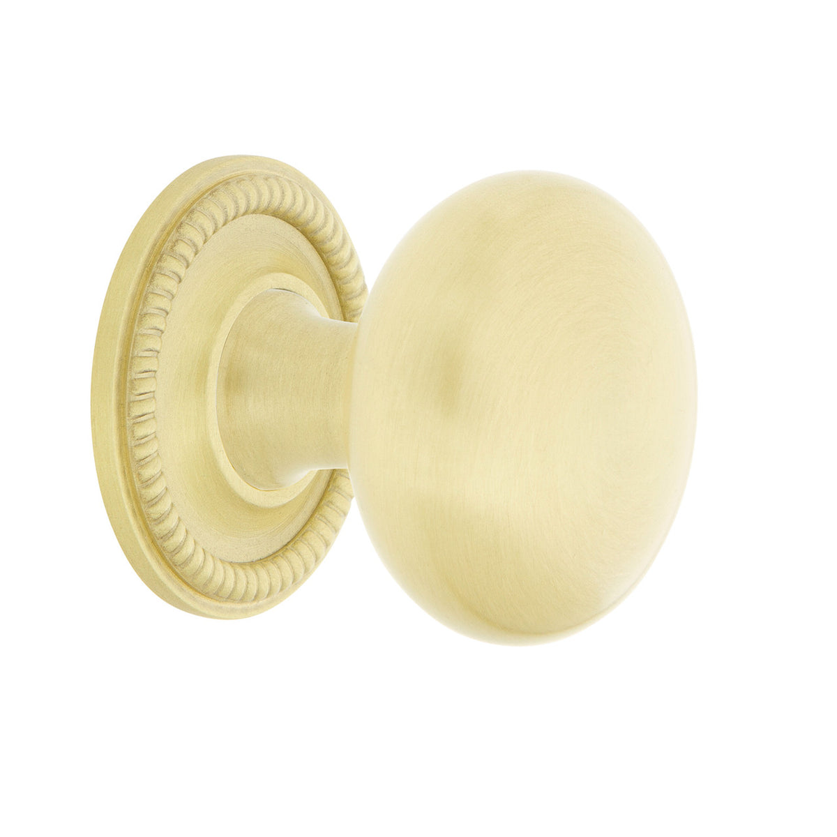 Nostalgic Warehouse 769557: 1-3/8" New York Cabinet Knob w/Rope Rose - Satin Brass