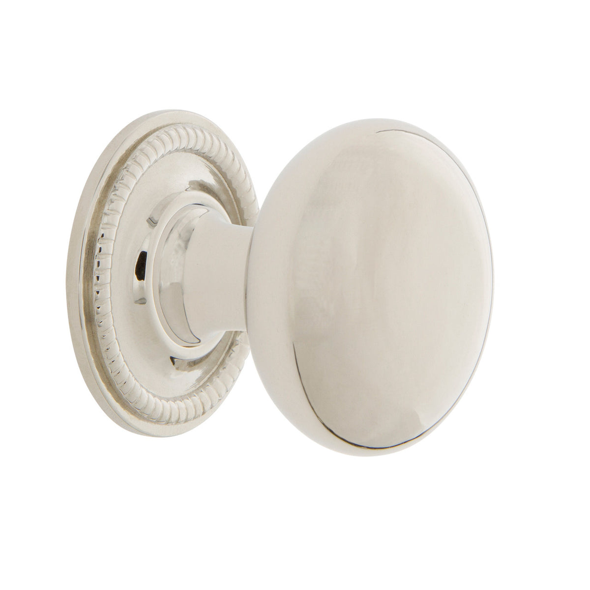 Nostalgic Warehouse 769558: 1-3/8" New York Cabinet Knob w/Rope Rose - Polished Nickel