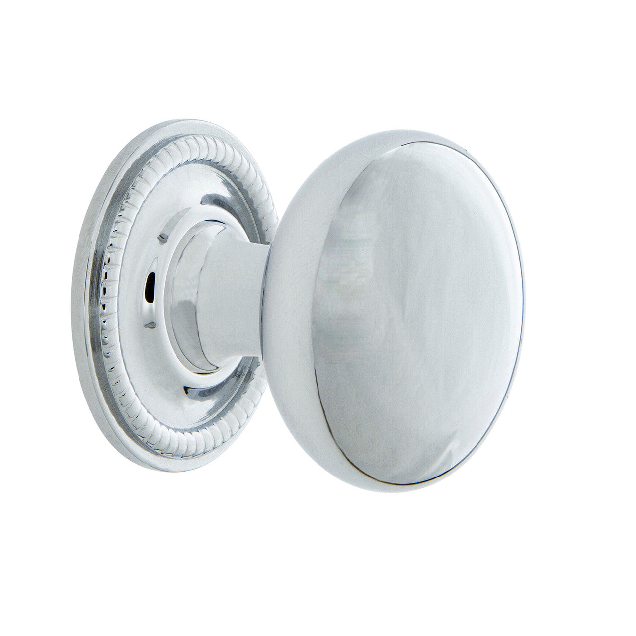 Nostalgic Warehouse 769560: 1-3/8" New York Cabinet Knob w/Rope Rose - Bright Chrome