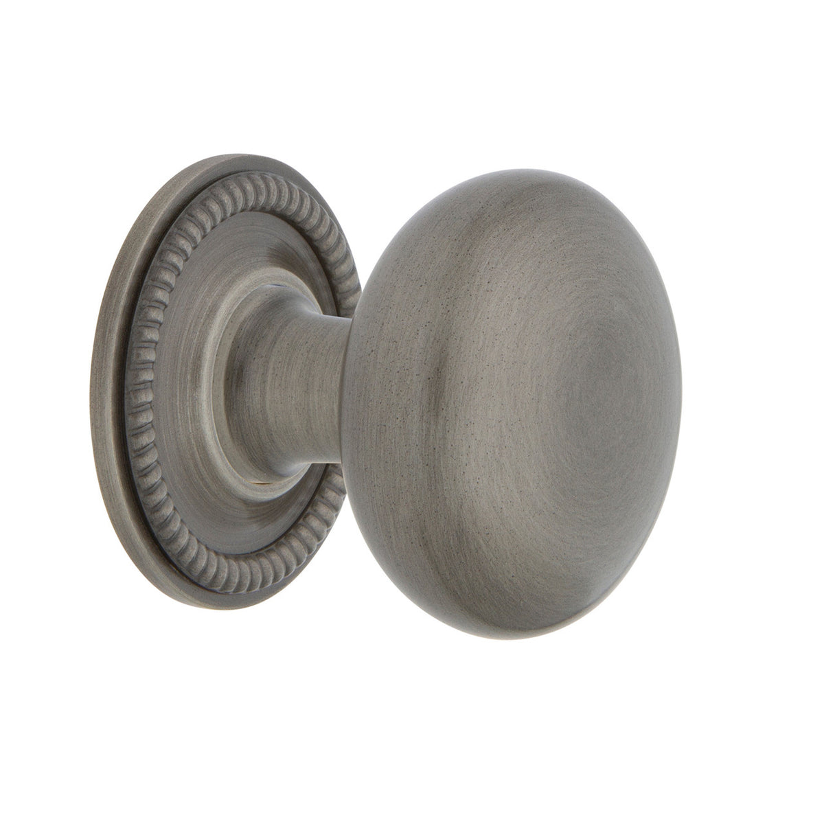 Nostalgic Warehouse 769561: 1-3/8" New York Cabinet Knob w/Rope Rose - Antique Pewter