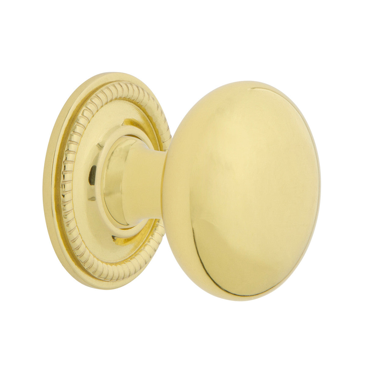Nostalgic Warehouse 769563: 1-3/8" New York Cabinet Knob w/Rope Rose - Polished Brass