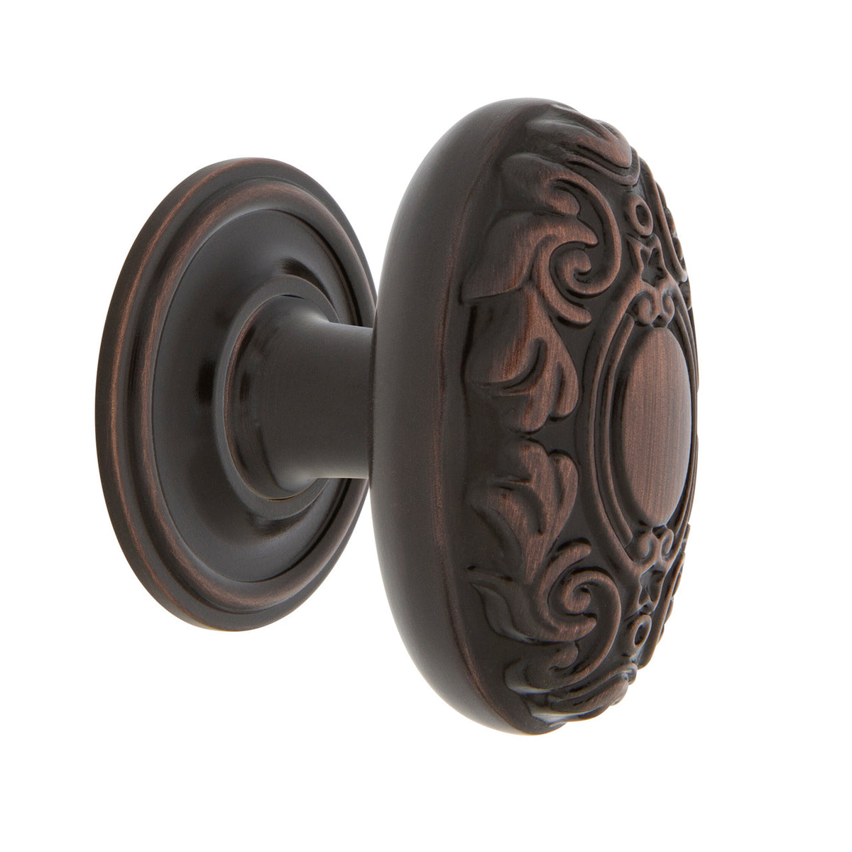 Nostalgic Warehouse 769570: 1-3/4" Victorian Cabinet Knob w/Classic Rose - Timeless Bronze