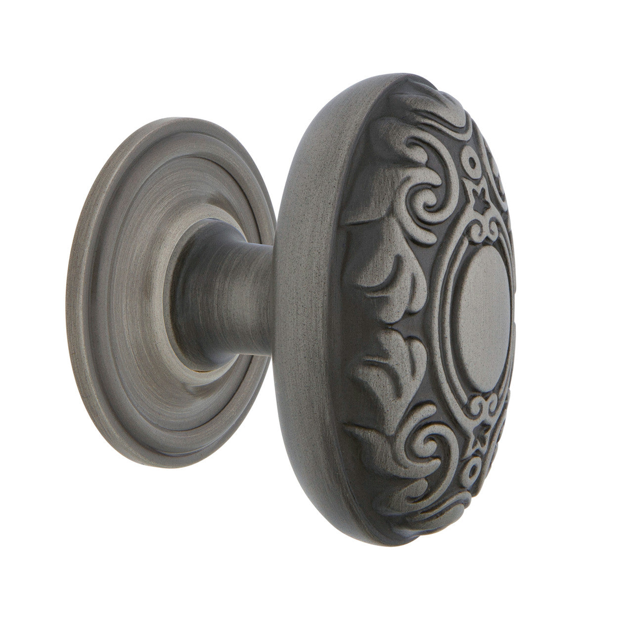 Nostalgic Warehouse 769571: 1-3/4" Victorian Cabinet Knob w/Classic Rose - Antique Pewter