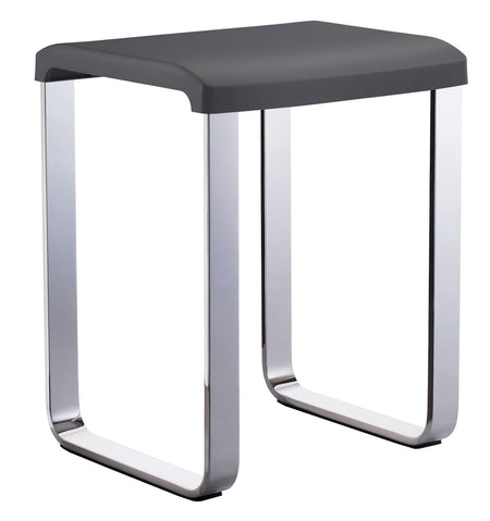 Smedbo FK416: Living Freestanding Shower Chair - Polished Chrome/Dark Grey