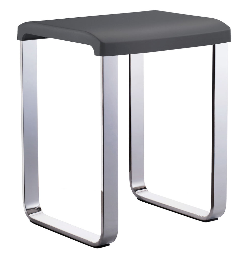 Smedbo FK416: Living Freestanding Shower Chair - Polished Chrome/Dark Grey