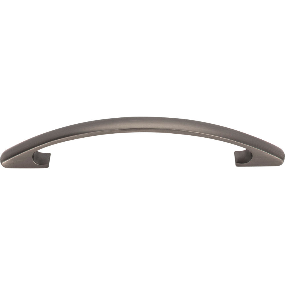 Elements 771-128BNBDL: 128 mm cc Strickland Bow Cabinet Pull - Brushed Pewter