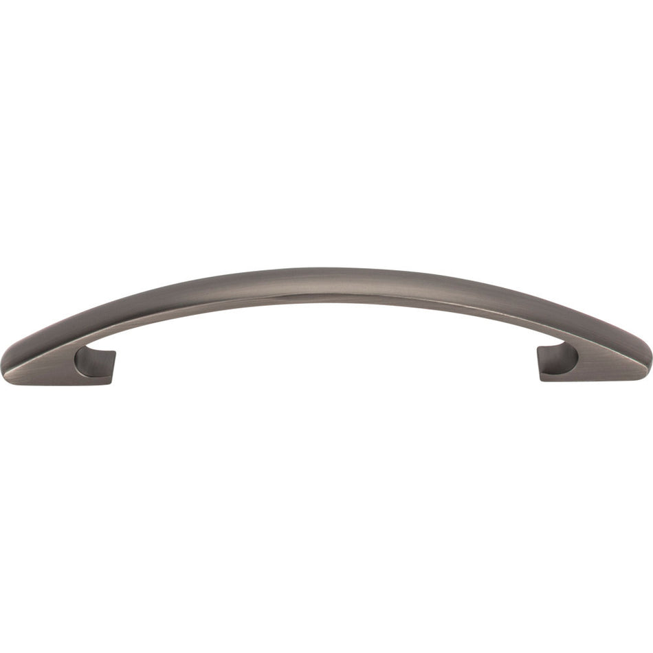 Elements 771-128BNBDL: 128 mm cc Strickland Bow Cabinet Pull - Brushed Pewter
