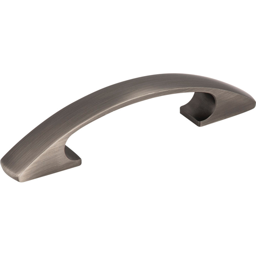Elements 771-3BNBDL: 3" cc Strickland Bow Cabinet Pull - Brushed Pewter