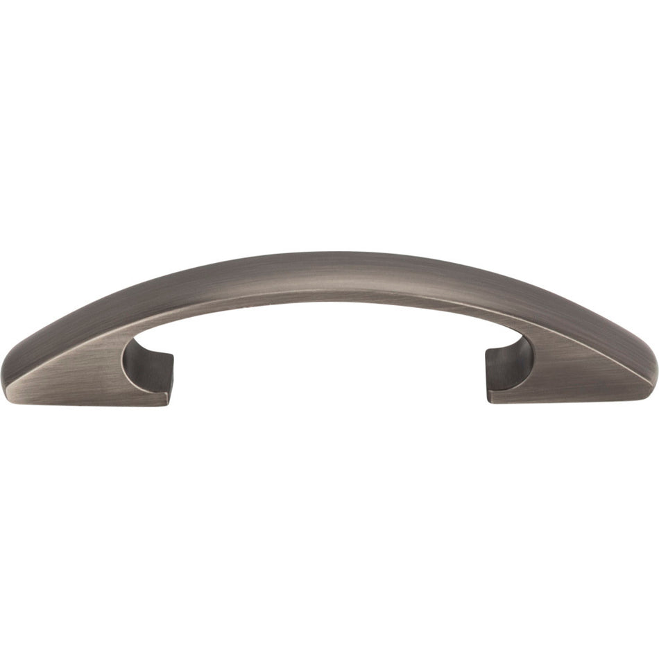 Elements 771-3BNBDL: 3" cc Strickland Bow Cabinet Pull - Brushed Pewter