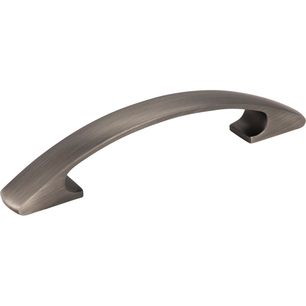 Elements 771-96BNBDL: 96 mm cc Strickland Bow Cabinet Pull - Brushed Pewter