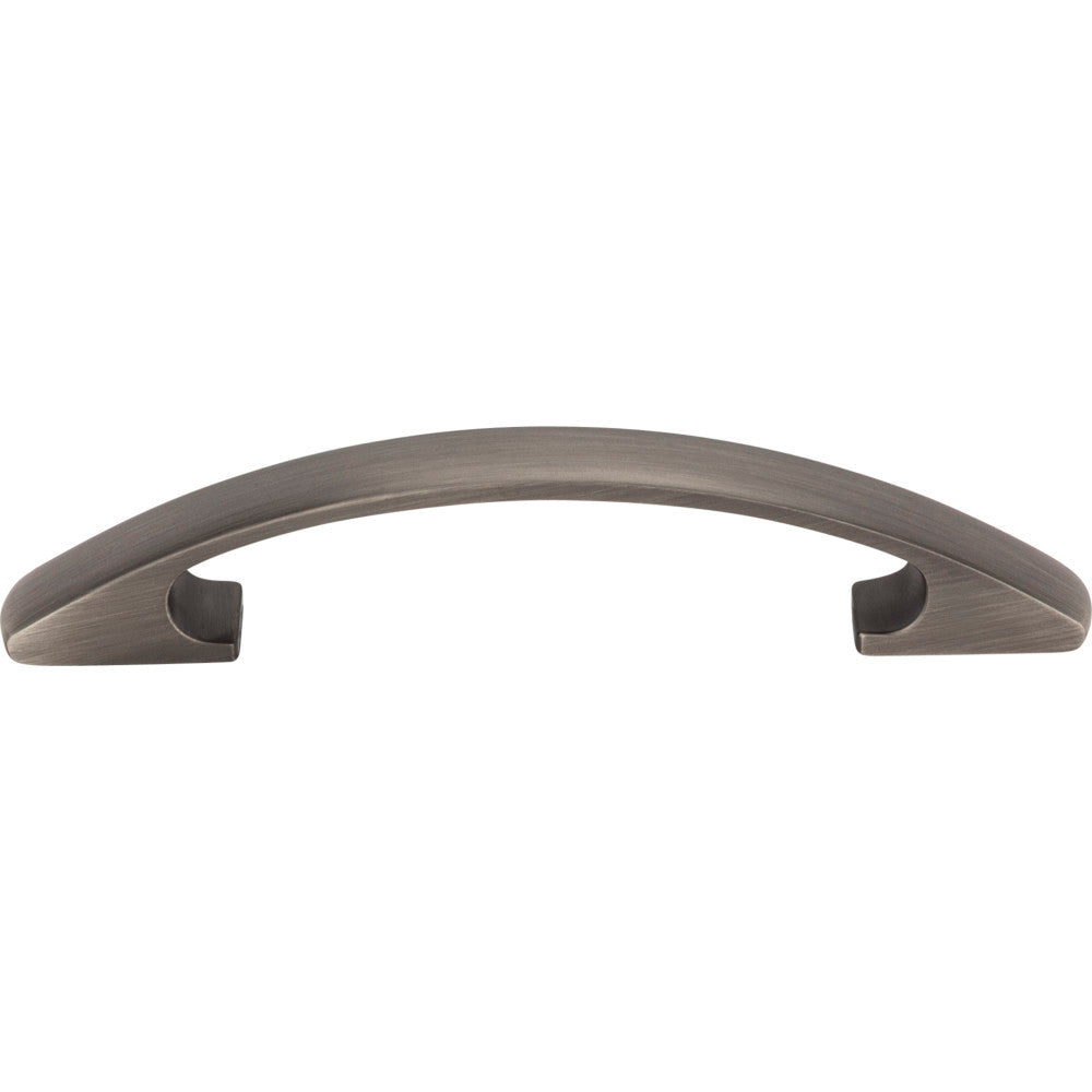 Elements 771-96BNBDL: 96 mm cc Strickland Bow Cabinet Pull - Brushed Pewter