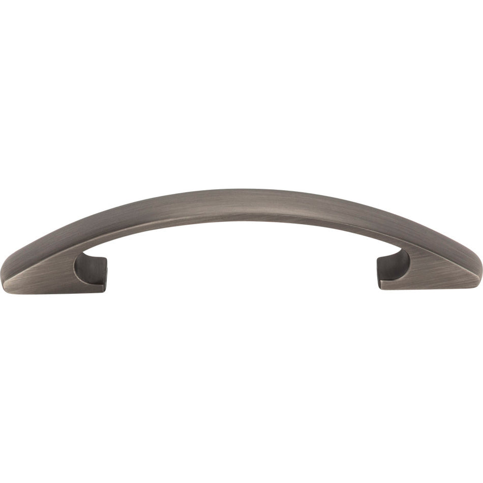 Elements 771-96BNBDL: 96 mm cc Strickland Bow Cabinet Pull - Brushed Pewter