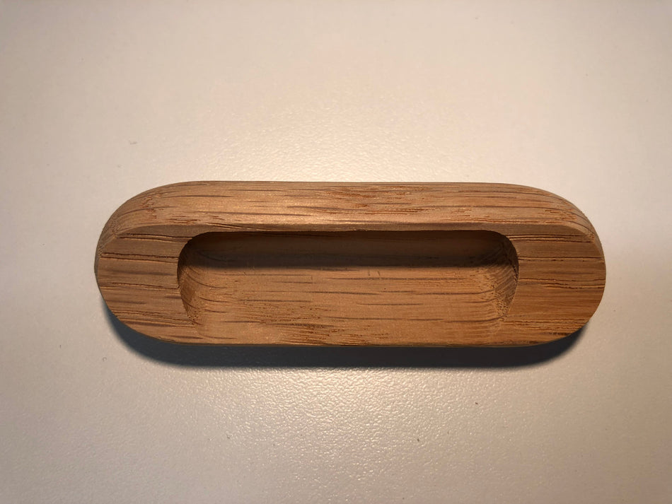 Cal Crystal 7714:  Flush Cabinet Pull - Oak