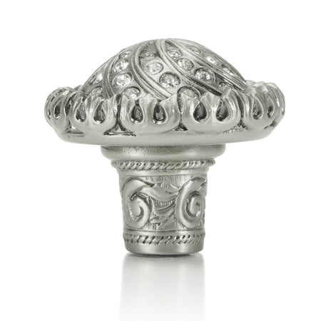 Edgar Bererbi 7719AN: 1-1/4" Fontainebleau Cabinet Knob - Antique Nickel/Swarovski Crystal