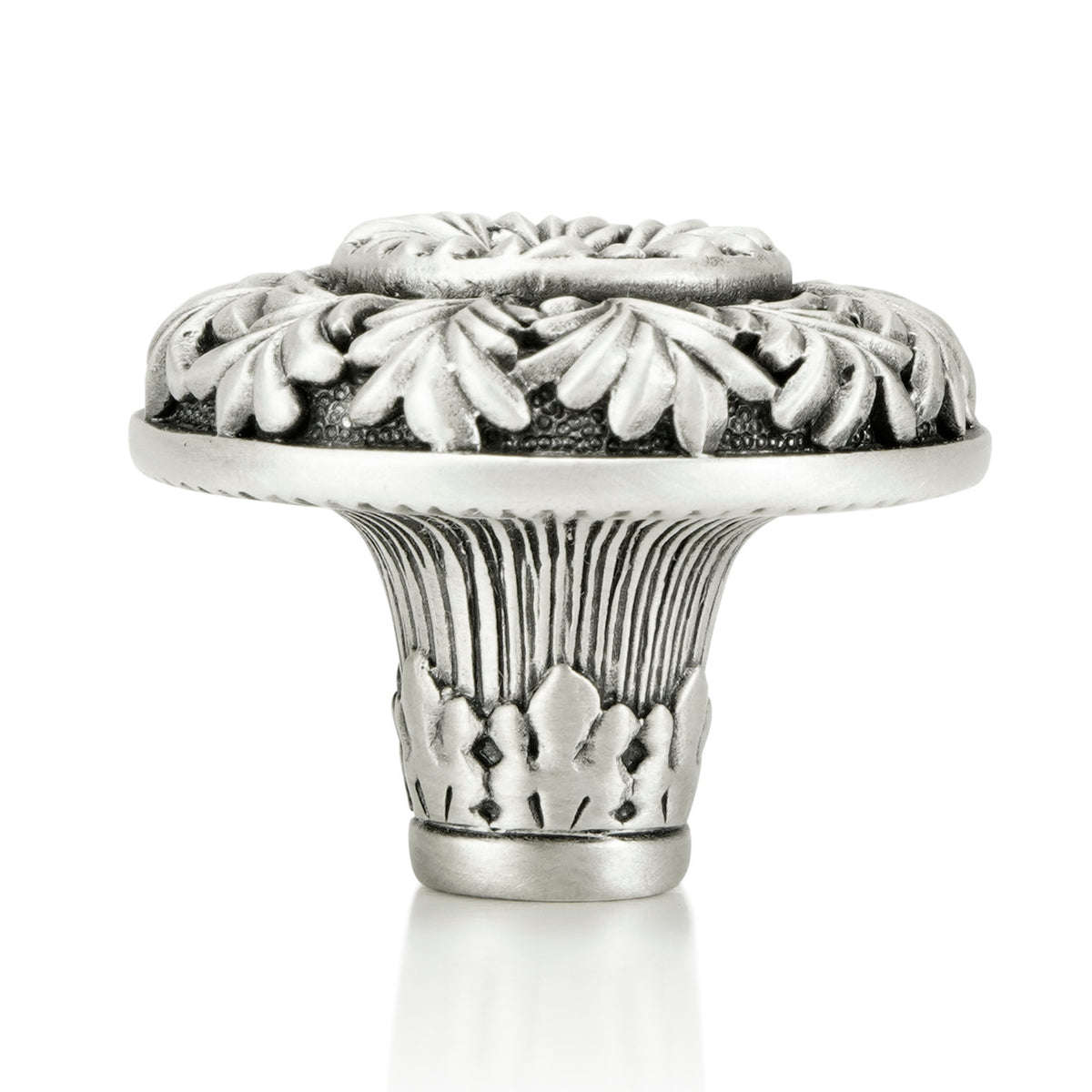 Edgar Bererbi 7725MS: 1-3/8" Tremont Cabinet Knob - Matte Sterling Silver