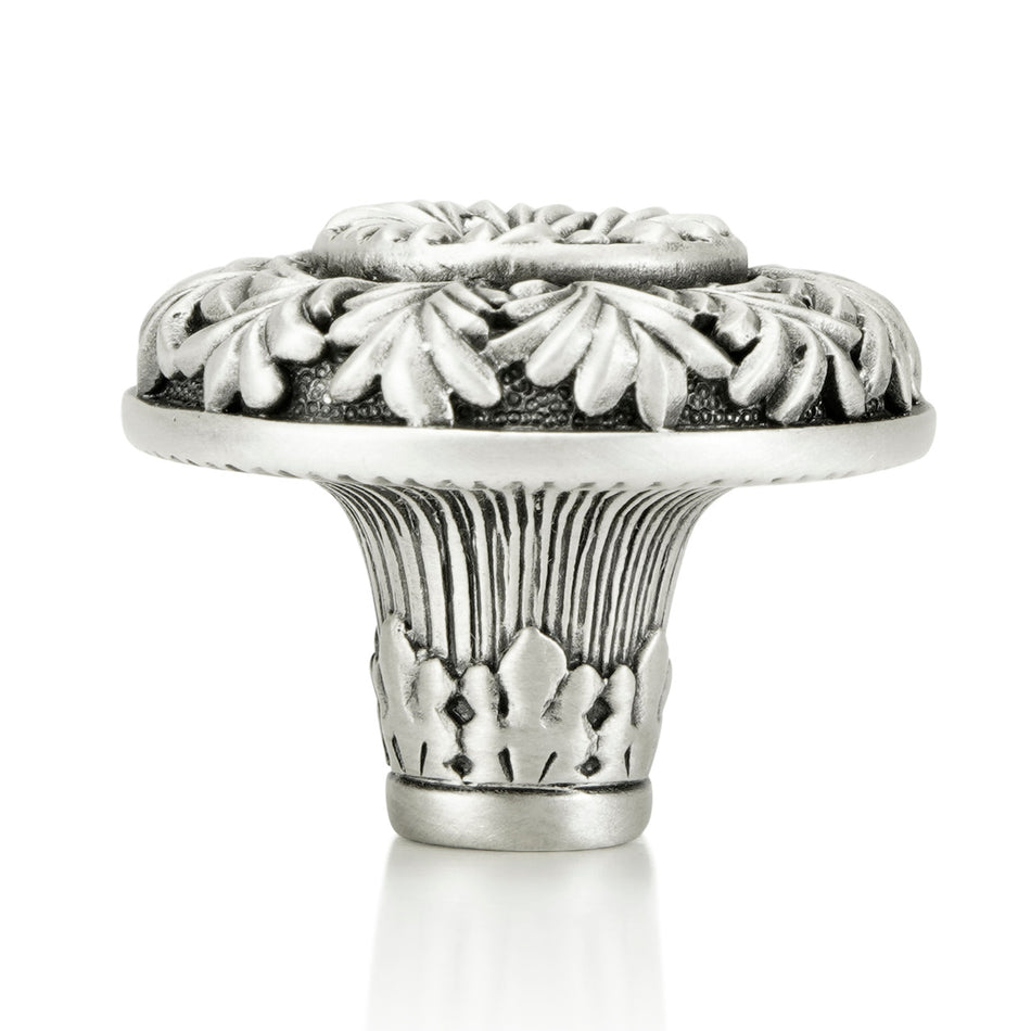 Edgar Bererbi 7725MS: 1-3/8" Tremont Cabinet Knob - Matte Sterling Silver