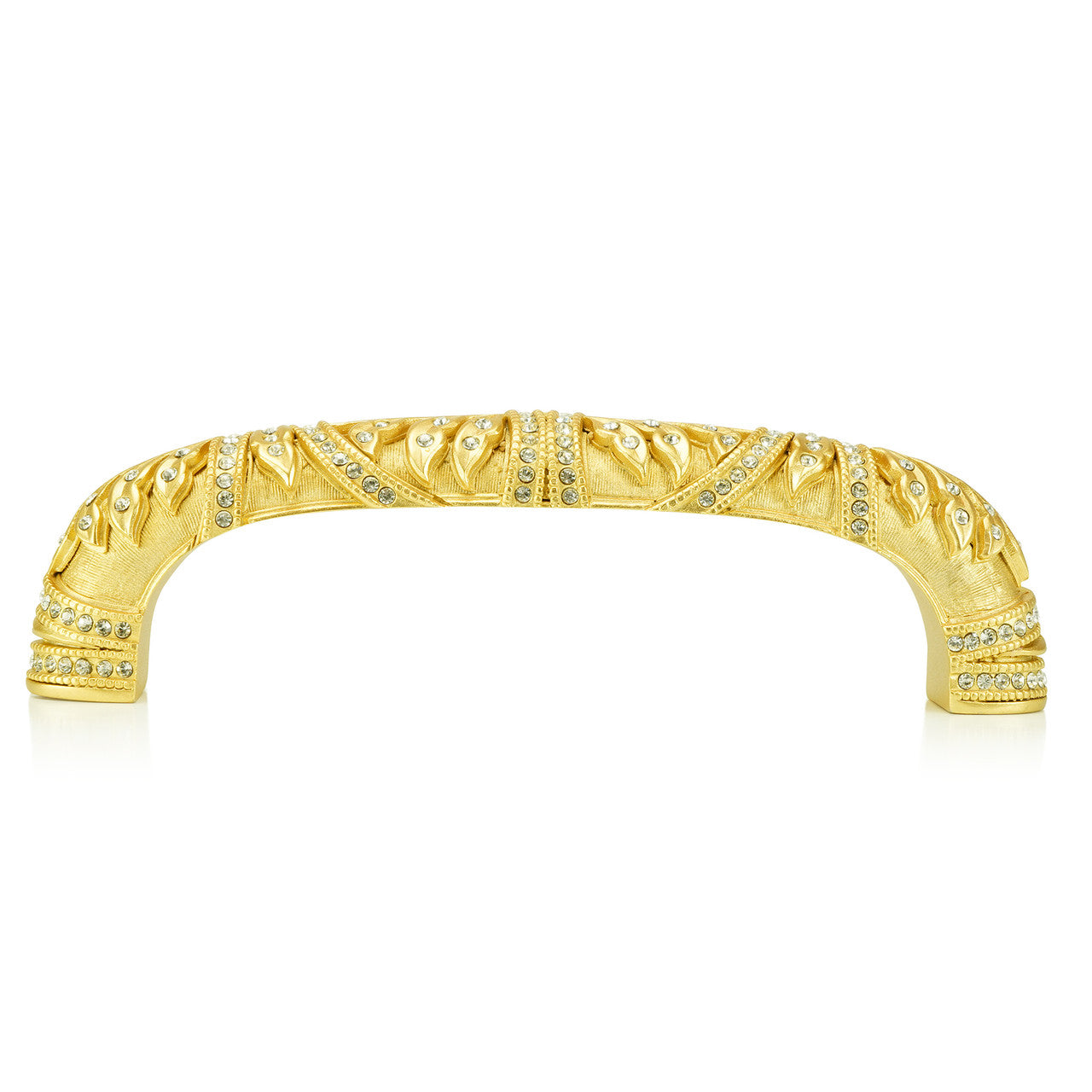 Edgar Bererbi 7726SG: 5" cc Hampton Cabinet Pull - Satin Gold/Swarovski Crystal