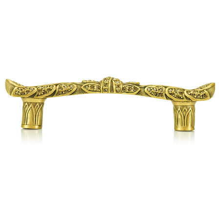 Edgar Bererbi 7785/9: 3-1/2" cc Trescott Cabinet Pull - Museum Gold/Swarovski Crystal