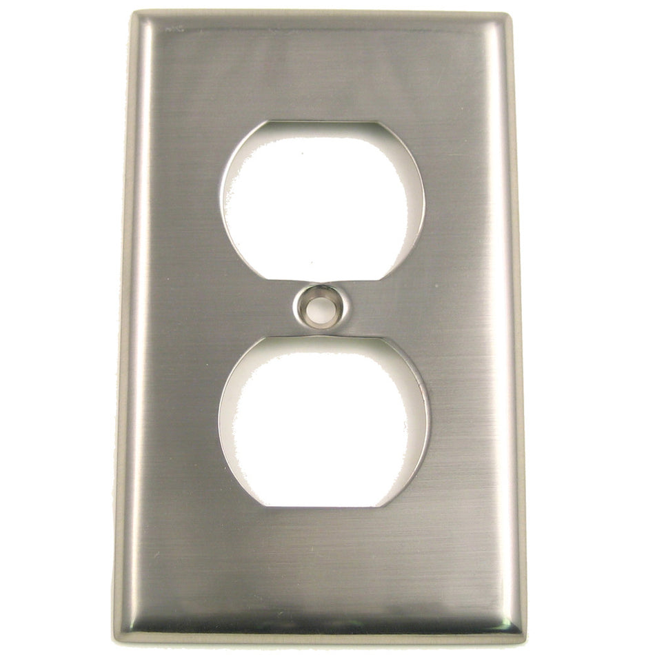 Rusticware 783SN: Single Receptacle Switchplate - Satin Nickel