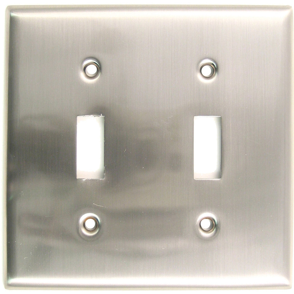 Rusticware 785SN: Double Switch Switchplate - Satin Nickel