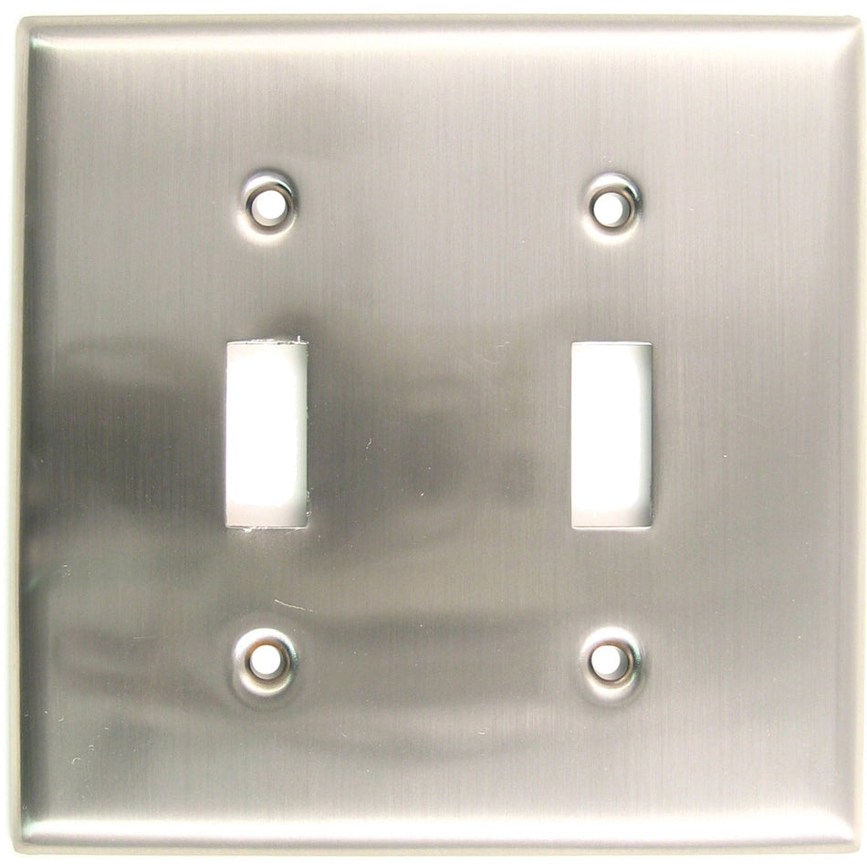 Rusticware 785SN: Double Switch Switchplate - Satin Nickel