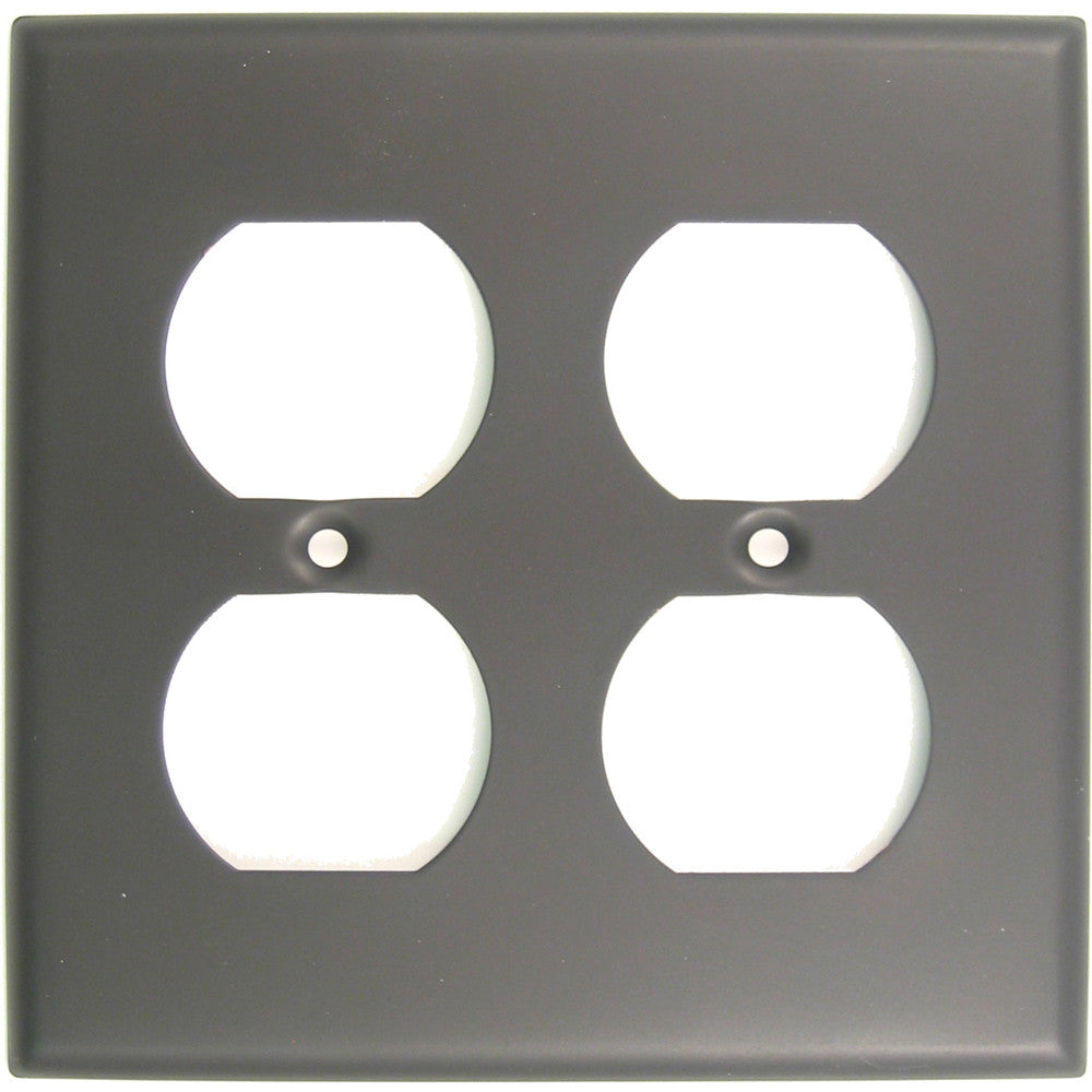 Rusticware 786ORB: Double Receptacle Switchplate - Oil Rubbed Bronze