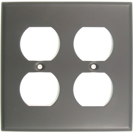 Rusticware 786ORB: Double Receptacle Switchplate - Oil Rubbed Bronze