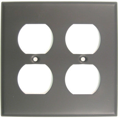 Rusticware 786ORB: Double Receptacle Switch Plate - Oil Rubbed Bronze