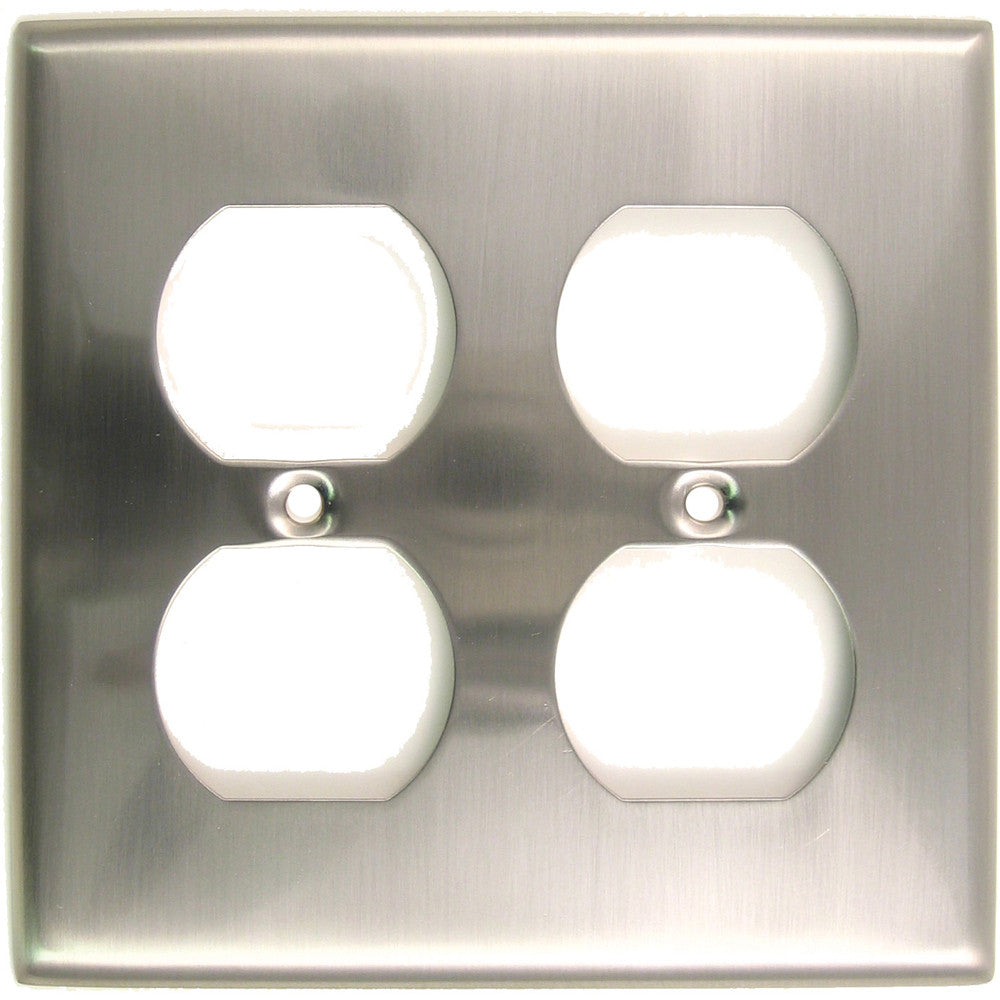 Rusticware 786SN: Double Receptacle Switchplate - Satin Nickel