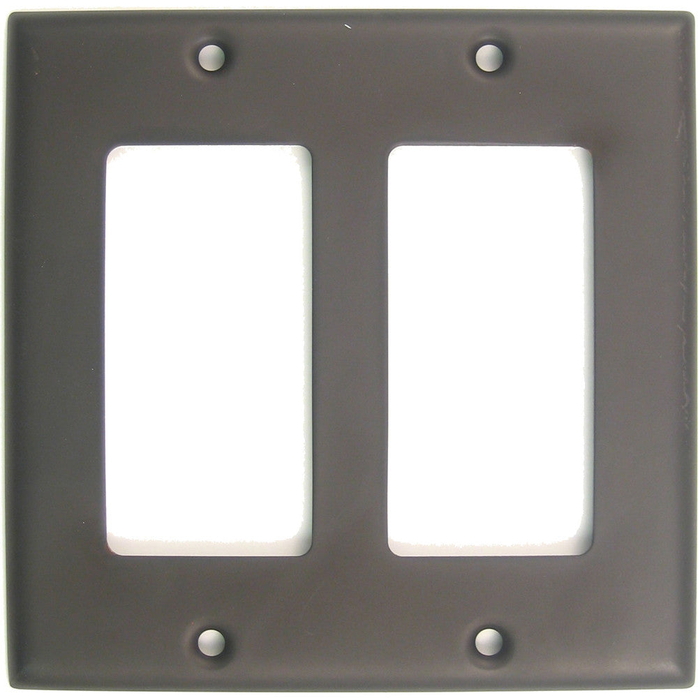Rusticware 787ORB: Double Rocker Switchplate - Oil Rubbed Bronze