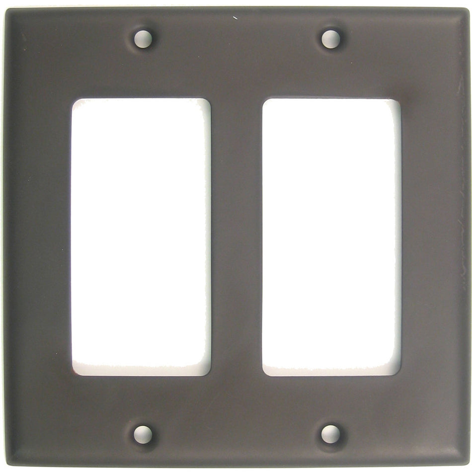 Rusticware 787ORB: Double Rocker Switchplate - Oil Rubbed Bronze