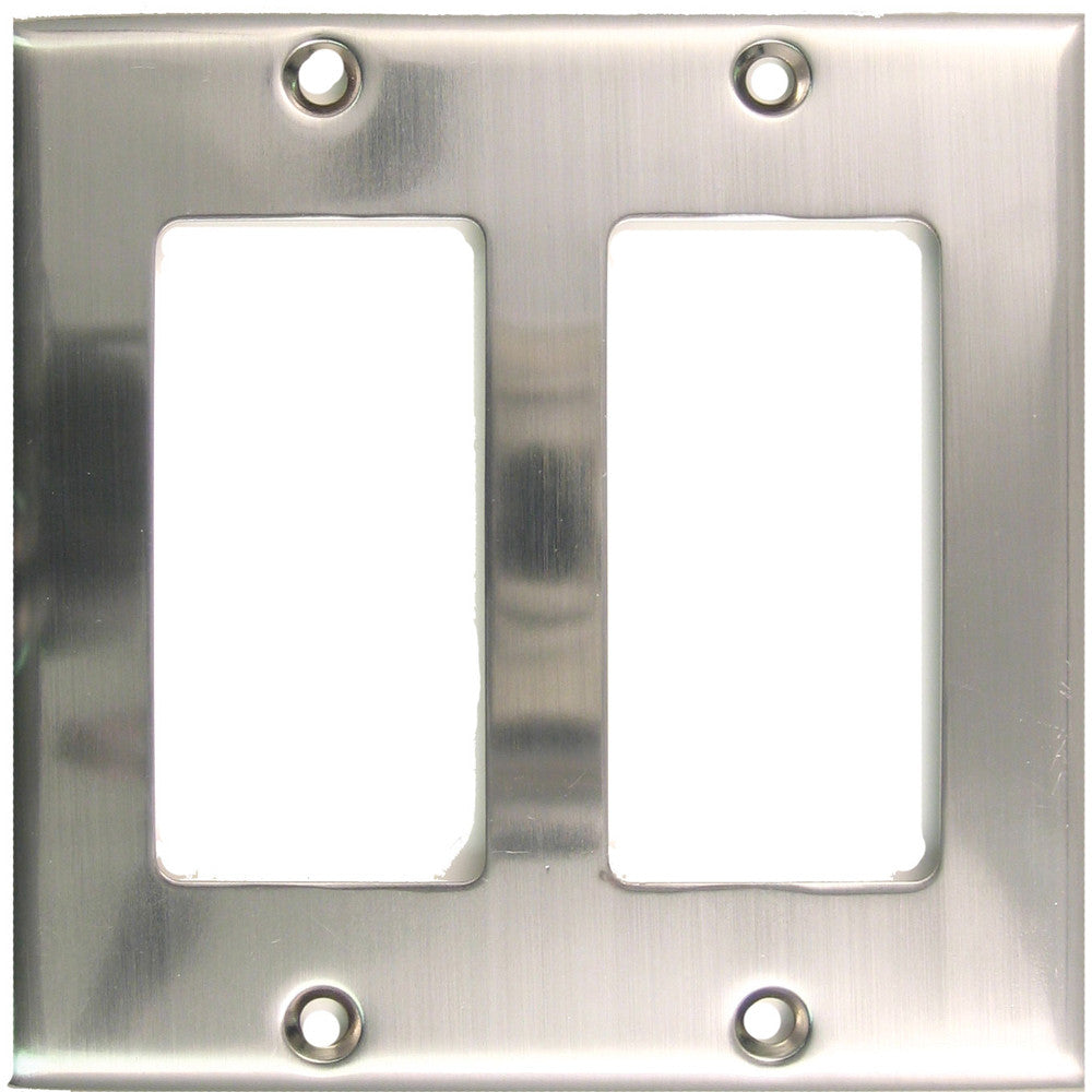 Rusticware 787SN: Double Rocker Switchplate - Satin Nickel