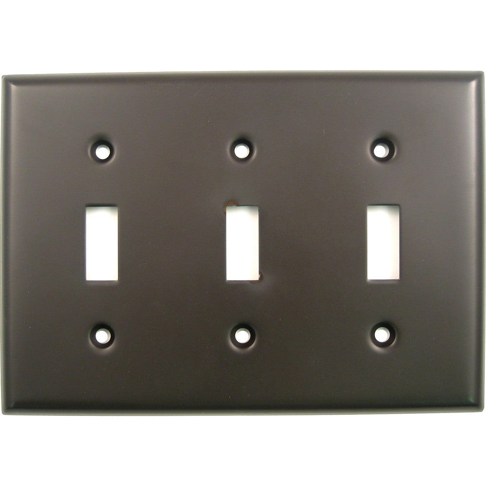 Rusticware 789ORB: Triple Switch Switchplate - Oil Rubbed Bronze