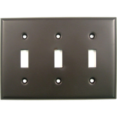 Rusticware 789ORB: Triple Toggle Switch Plate - Oil Rubbed Bronze