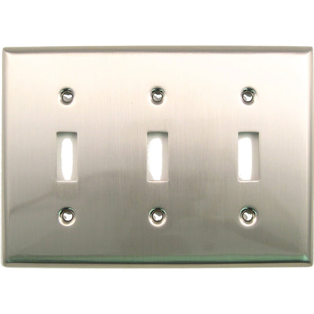 Rusticware 789SN: Triple Switch Switchplate - Satin Nickel
