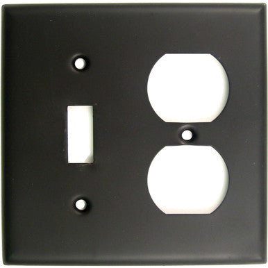 Rusticware 791ORB: Double Toggle/Single Receptacle Switch Plate - Oil Rubbed Bronze