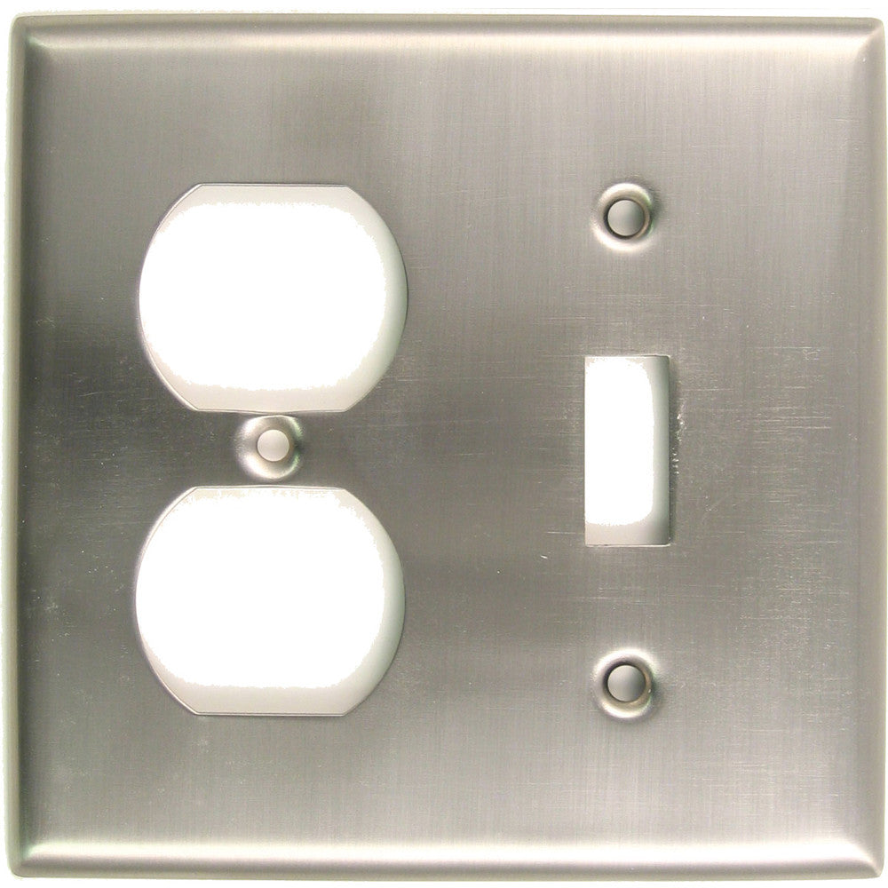 Rusticware 791SN: Double Switch/Receptacle Switchplate - Satin Nickel