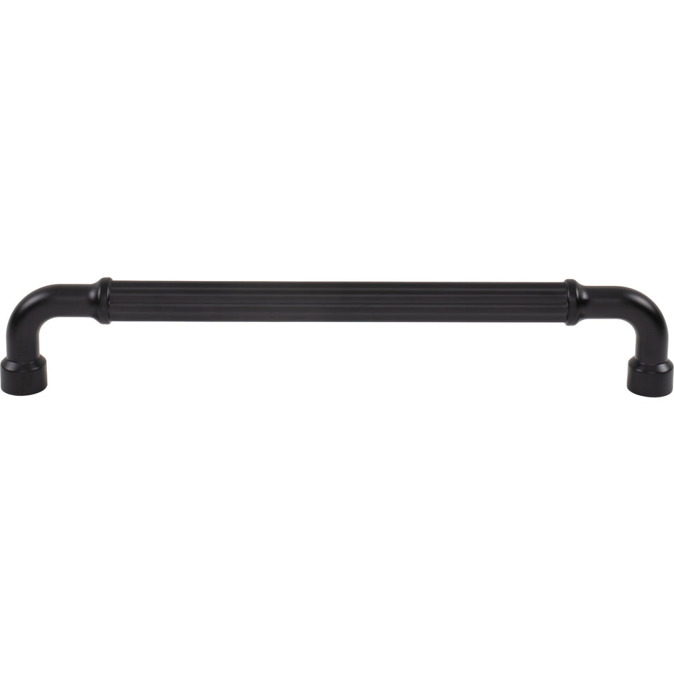 Top Knobs TK3410BLK: 18" cc Pemberton Appliance Pull - Flat Black