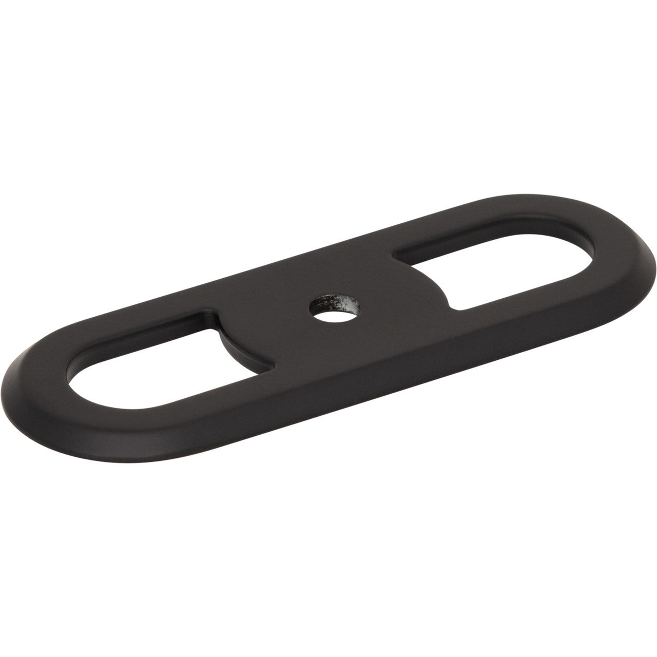 Top Knobs TK3351BLK: 2-3/4" Brockwell Round Backplate - Flat Black