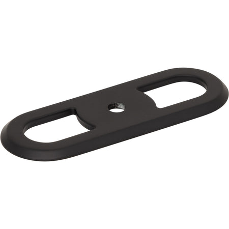 Top Knobs TK3351BLK: 2-3/4" Brockwell Round Backplate - Flat Black