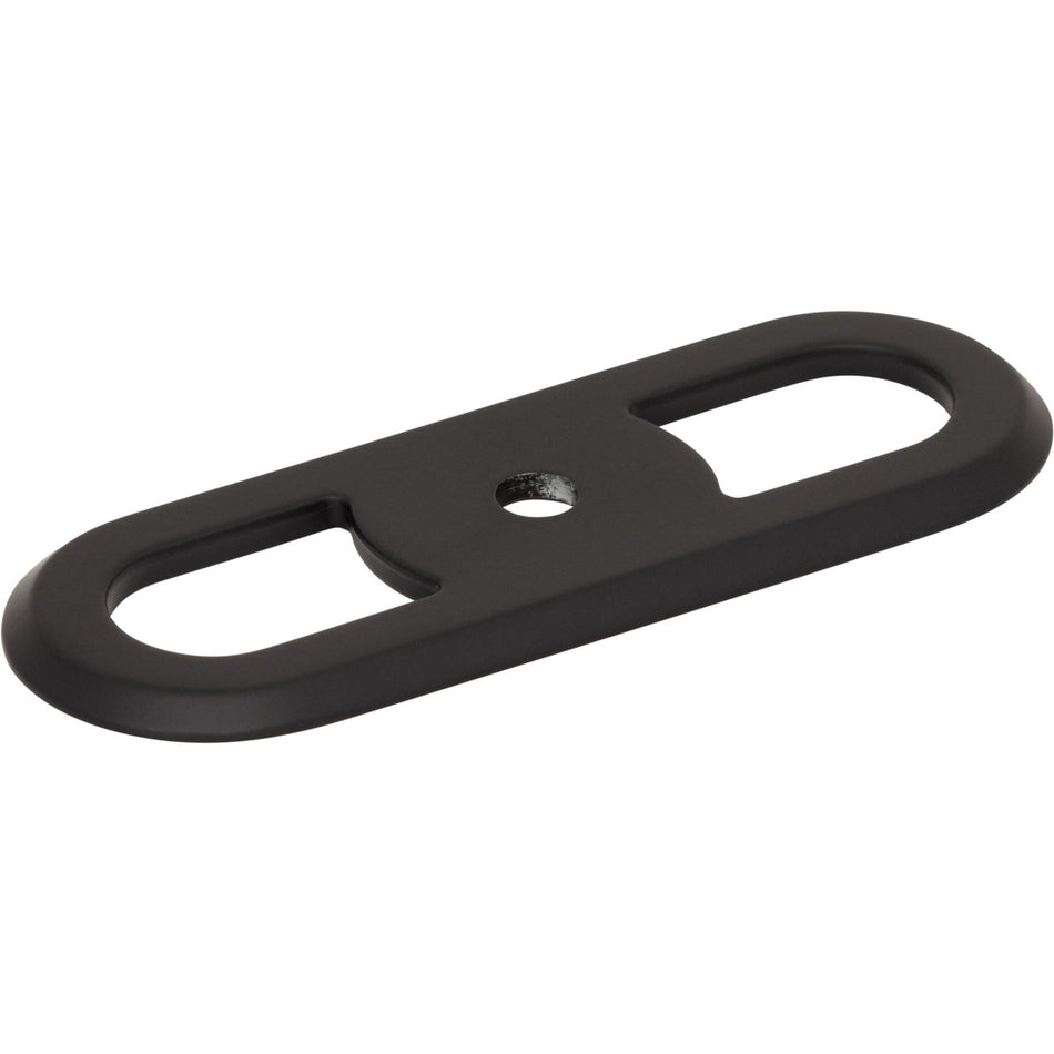 Top Knobs TK3351BLK: 2-3/4" Brockwell Round Backplate - Flat Black