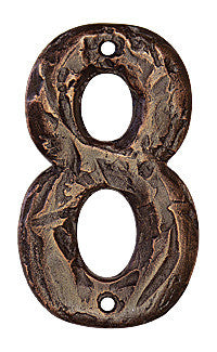 Hawk Hill RN8SP: 4-3/4" Rustic Numeral 8 - Satin Pewter