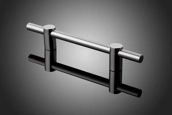 920001-001: 14-3/4" Compass Door Pull w/Straight Grip & Flat Ends - Satin Stainless Steel