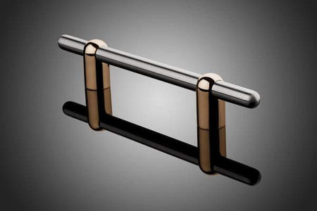 920004-001: 14-3/4" Compass Door Pull w/Straight Grip & Round Ends - Satin Stainless Steel
