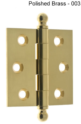 IDH Brass 80100-15A: 2-1/2" x 2-1/2" Loose Pin Door Hinge w/Ball Finials (pair) - Antique Nickel