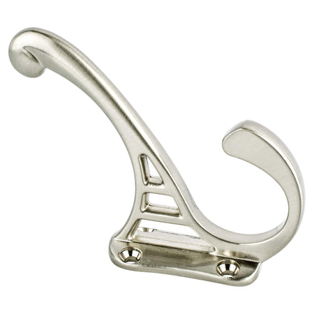 Berenson 8012-BPN: 4" Prelude Double Coat Hook - Brushed Nickel