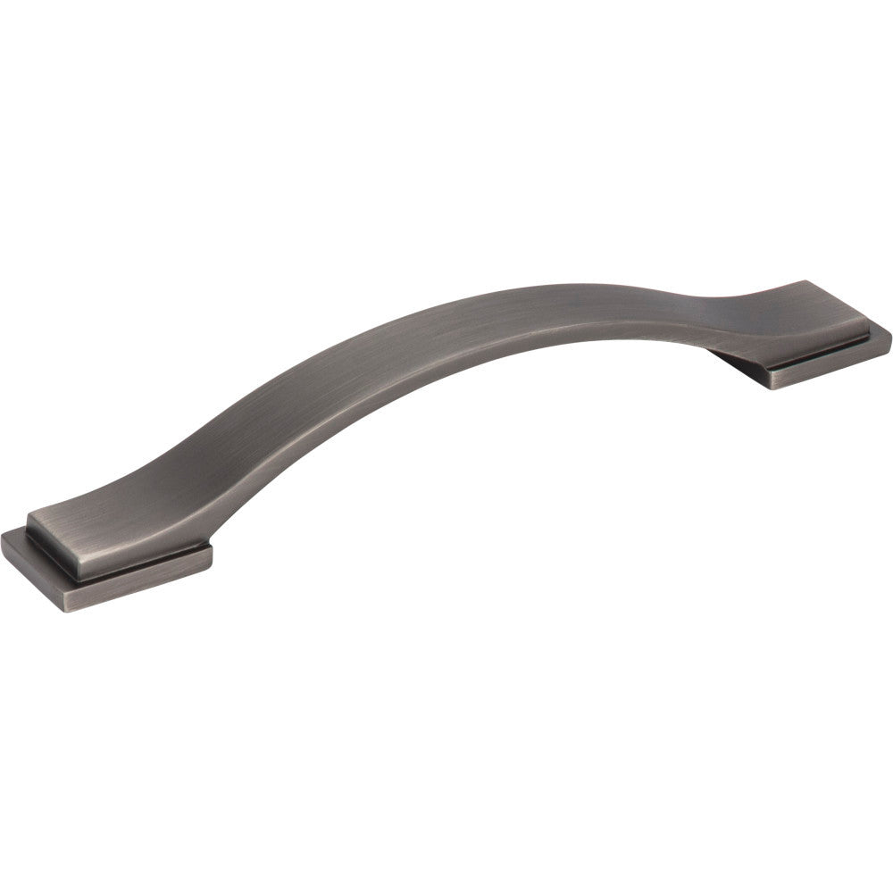 Jeffrey Alexander 80152-128BNBDL: 128mm cc Mirada Arch Cabinet Pull - Brushed Pewter