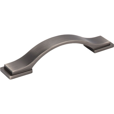 Jeffrey Alexander 80152-96BNBDL: 96mm cc Mirada Arch Cabinet Pull - Brushed Pewter