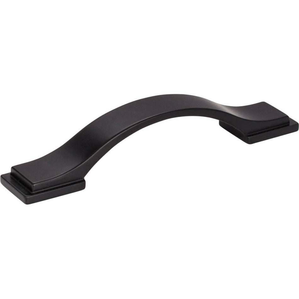 Jeffrey Alexander 80152-96MB: 96mm cc Mirada Arch Cabinet Pull - Matte Black